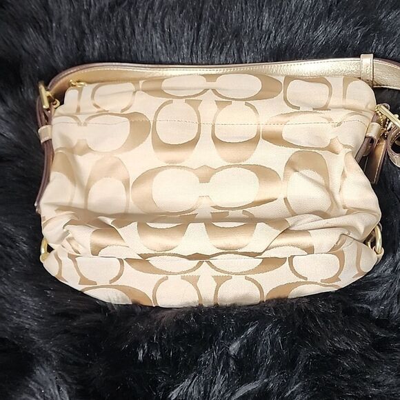 Vintage Coach handbag tan Colorblock - Picture 4 of 9